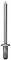 Metal pop rivet with a long shank and wide head for robust fixing in construction or assembly projects.