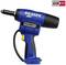 Blue battery-powered riveter by Gesipa 'PowerBird Pro', with ergonomic handle, suitable for strong connections.