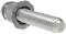 Metal screw with a knurled head and external thread. It is used for fastening in machines and construction structures.