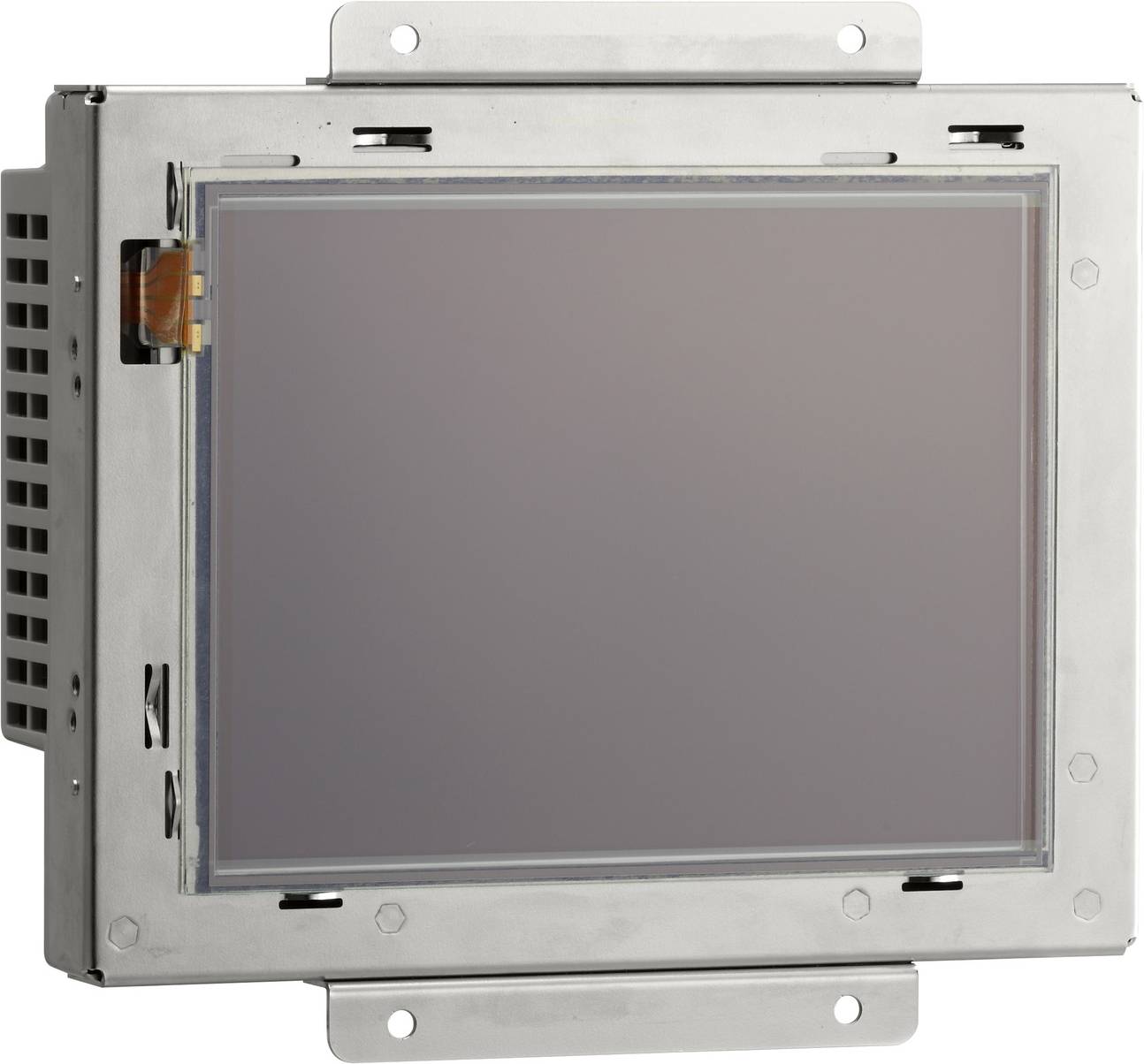 Metal enclosure with integrated display, suitable for industrial applications. Robust and protected against external influences.
