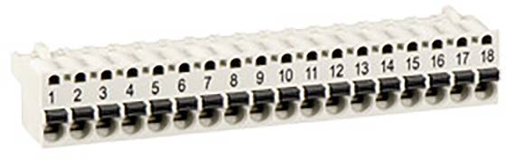 A white electric terminal strip with numbered connections from 1 to 18.
