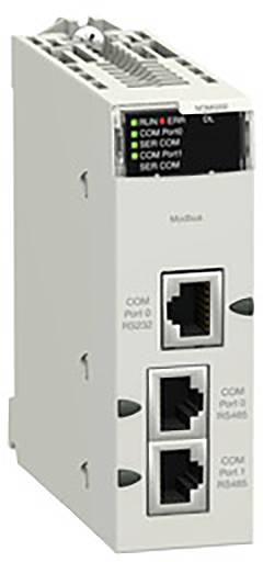 Network module with three Ethernet ports and LED indicators for operational status. Used for industrial communication and control.