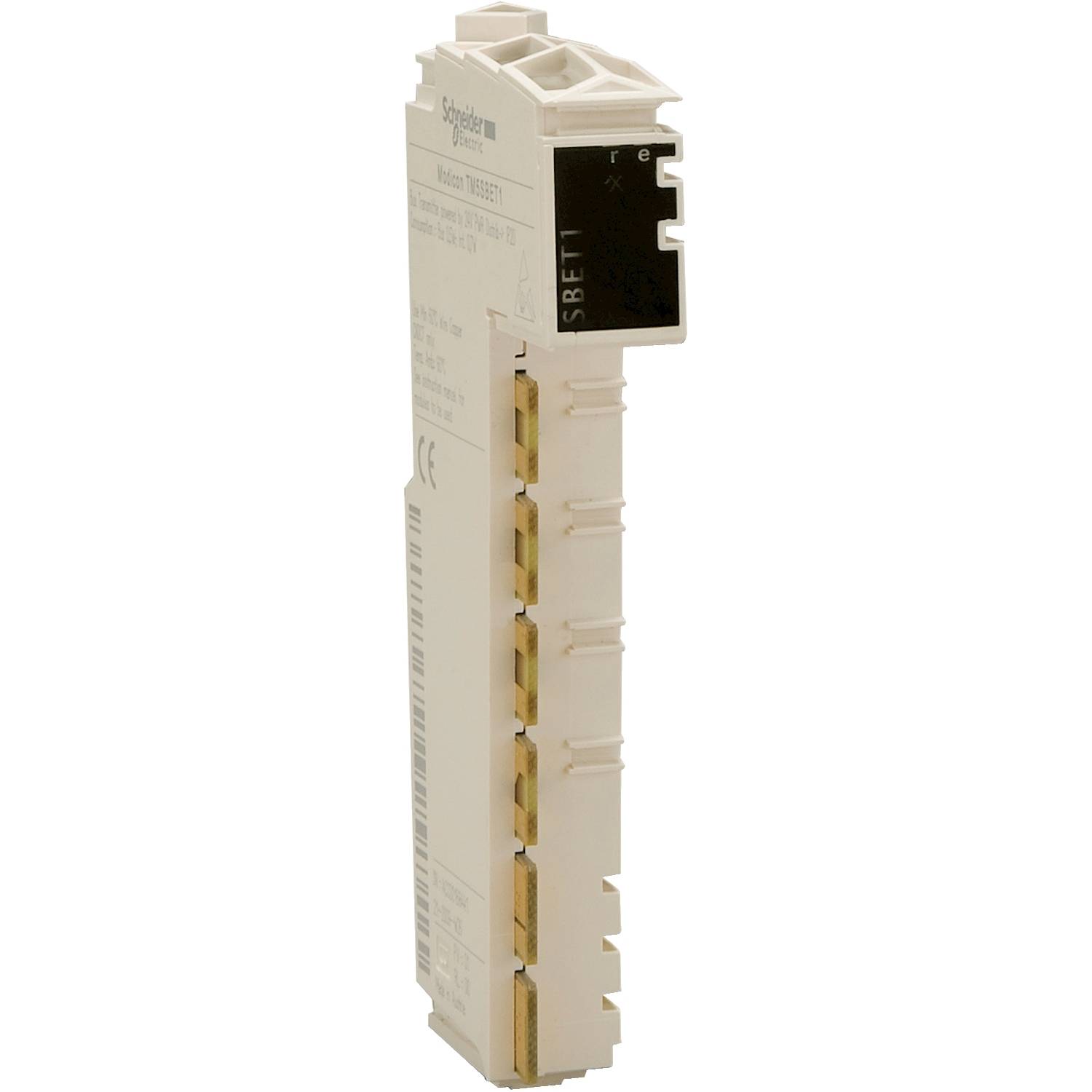 A module, presumably for industrial applications, in a vertical orientation. Labels and markings suggest technical specifications.