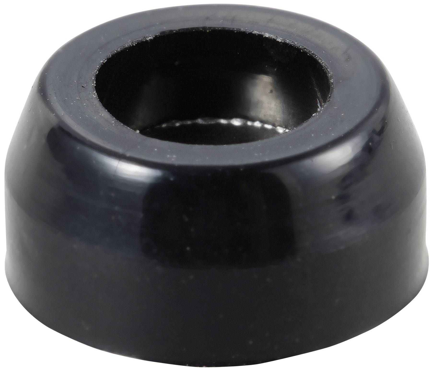 TRU COMPONENTS TC-11654304 Foot screw fixing, circular Black (W x H) 11 mm x 6 mm 1 pc(s)