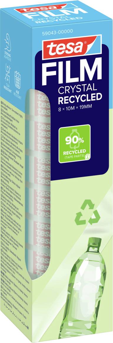 tesa ECO & CRYSTAL 59043-00000-00 Tesa film tesafilm® Eco & Crystal Transparent (L x W) 10 m x 19 mm 8 pc(s)