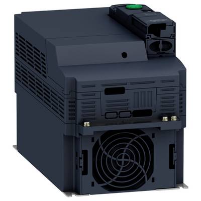 A black industrial device, possibly a cooling unit or power module, with a vent fan at the bottom and control panel on top. Suitable for technical environments.