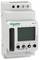 A digital time switch module from Schneider Electric with a display and control buttons. It is suitable for controlling electrical devices.