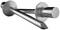 Two silver, cylindrical metal tools with flat discs at one end; the front tool has a pointed tip.