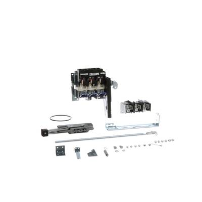 An electrical switch set with multiple components, including switches, mounting hardware, and small spare parts on a white background.