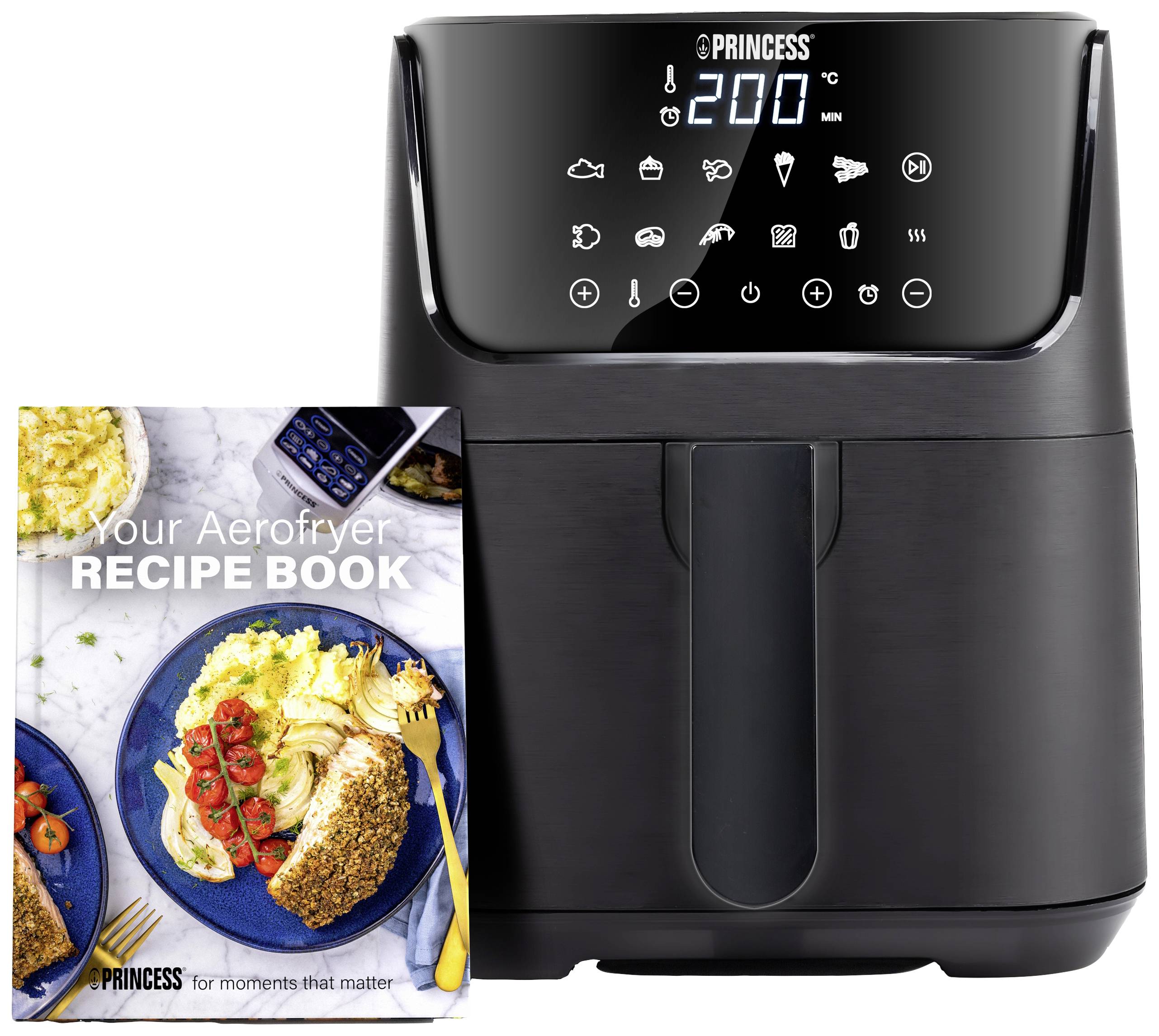 Princess 01.182031.01.001 Air fryer 3.5 l 1350 W Timer function, Temperature pre-set, Heat convection, Overheat protection, Non-stick coating, with display