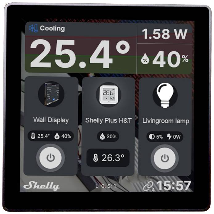 Shelly Wall Display Wall touch display Wi-Fi