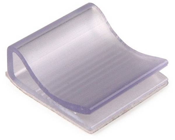 HellermannTyton FCC25-PVC-GY Clip Self-adhesive 154-00019    Grey 1 pc(s)