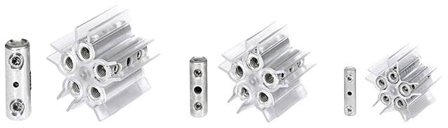 HellermannTyton 435-01408 SV2-SNCU-CL Terminal block flexible: - fixed: 1.5-16 mm² Number of pins: 5 1 pc(s) Transparent