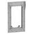 Metal frame for dog or cat flap installation, rectangular shape, with screw holes for mounting.