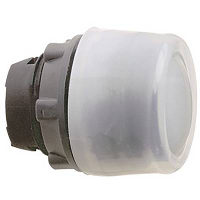 A grey, cylindrical push button with a transparent housing, suitable for industrial control applications.