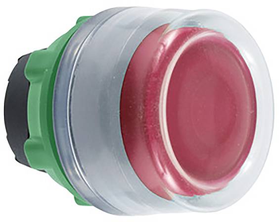 A large, red emergency stop switch with a transparent protective mechanism, used in machinery for rapid shutdown in emergency situations.