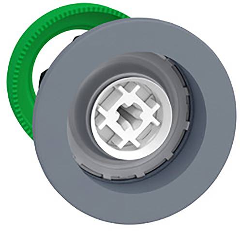 Pictured is a grey plastic adapter with a green ring, likely a technical component used to connect other parts.