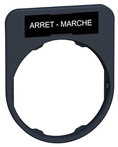 Black plastic switch frame with a white label at the top, reading 'STOP - RUN'