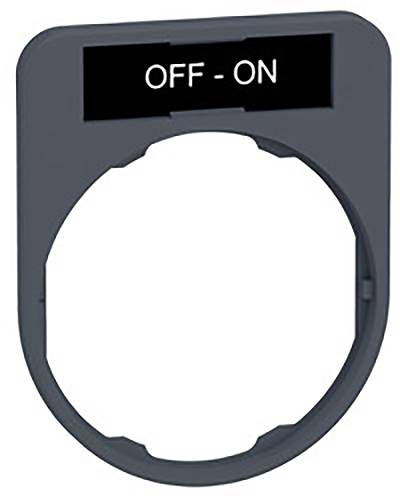 Ring-shaped cover with 'OFF - ON' inscription; used for marking switch positions on machines or devices.