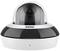 Indoor surveillance camera in dome shape on white background.