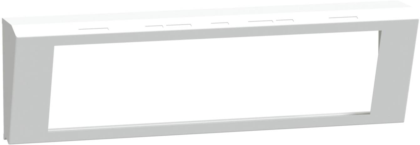 A rectangular, white plastic frame, likely part of a ventilation system or wall installation.