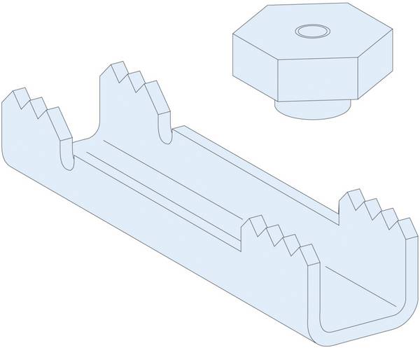 PrismaSet-P, double floor mounting set, for control panel,with 4 mounting clamps LVS08703 Schneider Electric Content: 1 pc(s)