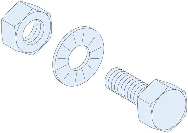 PrismaSet-P, Linergy BS, fastening screws, M6x20 mm+nuts+washers, (20 pieces) LVS04194 Schneider Electric Content: 1 pc(s)
