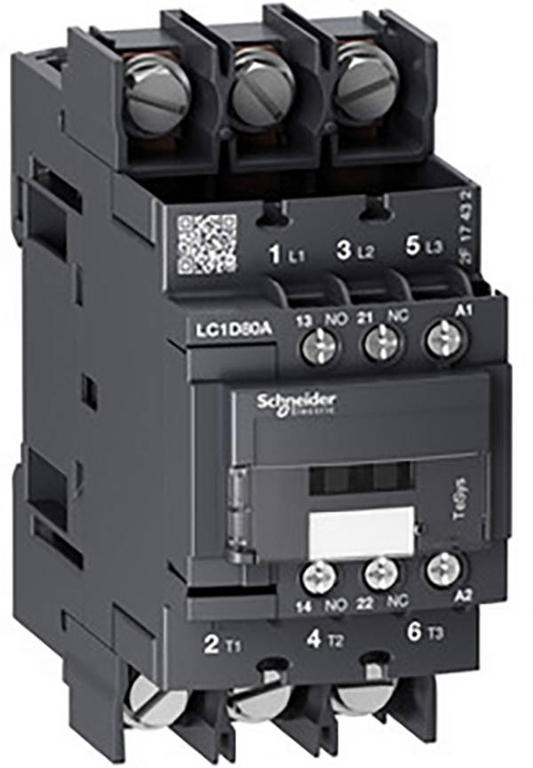 Schneider Electric LC1D80A6LE7 Electrical contactor  3 makers 37 kW   + auxiliary contact  Piece 1 pc(s)