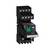 Contactor by Schneider Electric, 14-pin model, black base, green and red switch, for controlling electrical circuits.