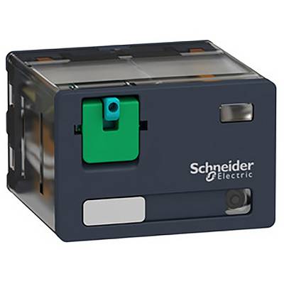 'Schneider Electric enclosure, rectangular, with green and black detail on the front, brand name visible.'