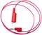 A red cable with two crocodile clips at the ends, used for electrical testing or connecting circuits.