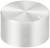 Silver, cylindrical button with a ribbed surface and a polished finish, typical of audio device controls.