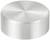 A silver metal knob with a ribbed surface, suitable for use as a rotary control on electronic devices or machinery.