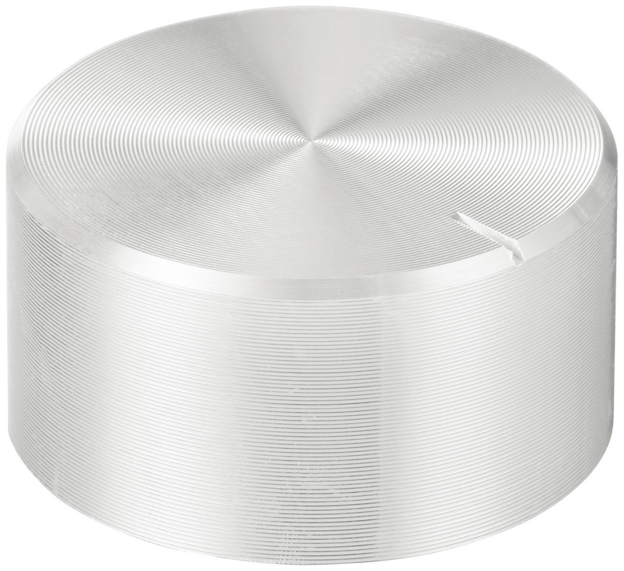 TRU COMPONENTS TC-11696476 Control knob + marking Silver (Ø x H) 25 mm x 13 mm Aluminium, Plastic 1 pc(s)
