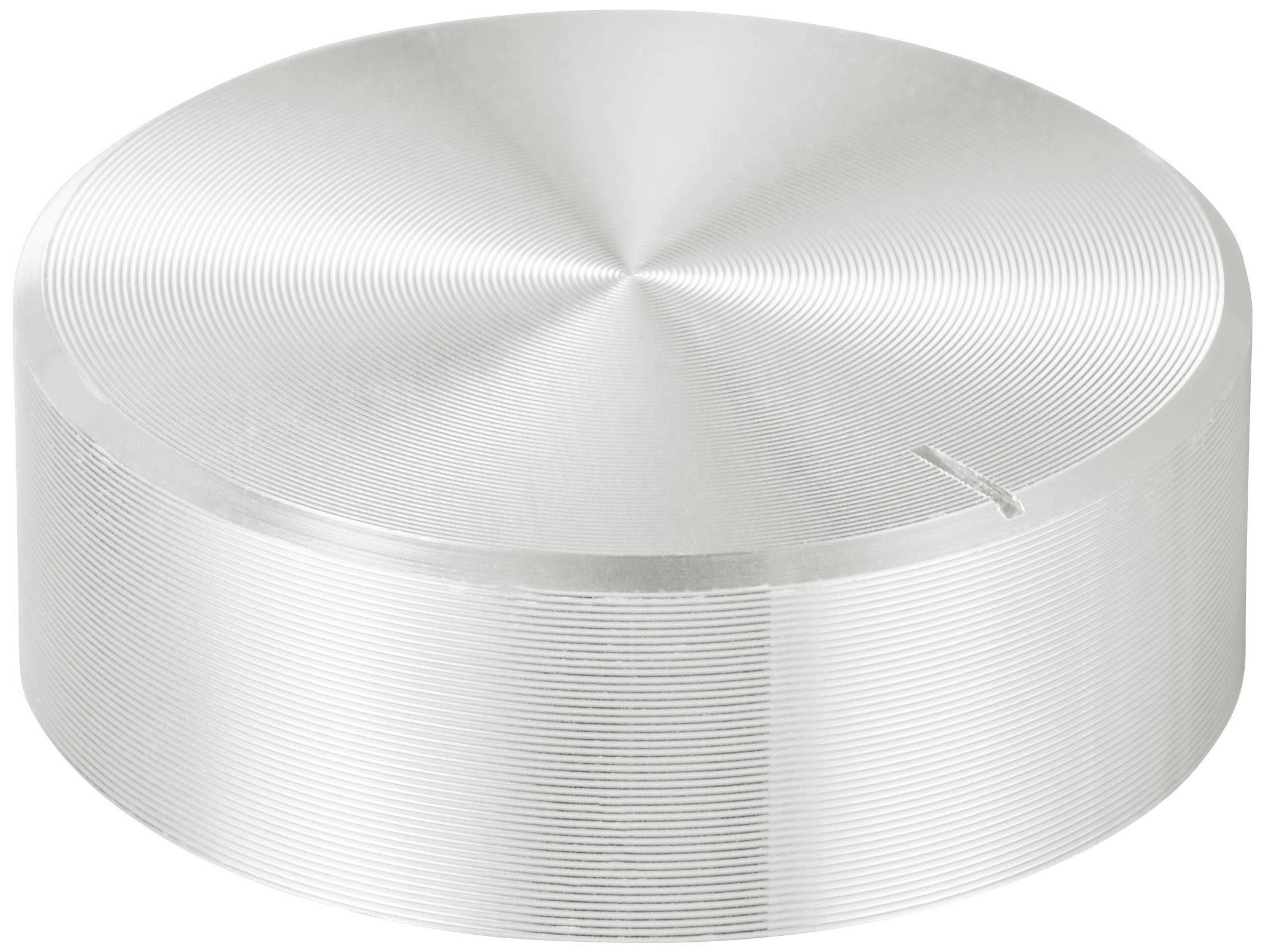 TRU COMPONENTS TC-11696484 Control knob + marking Silver (Ø x H) 29 mm x 10 mm Aluminium, Plastic 1 pc(s)