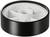 A black wheel with a white inner plastic gear. It could be part of a mechanical device or a toy.