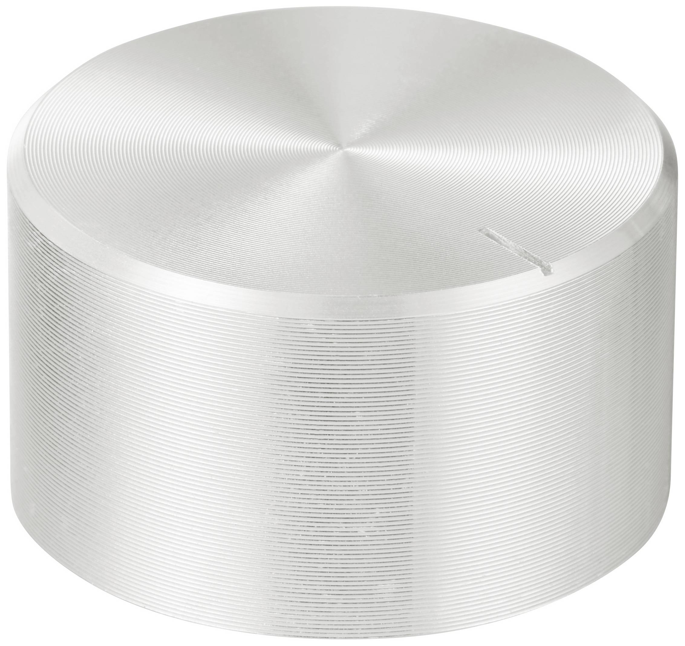 TRU COMPONENTS TC-11696504 Control knob + marking Silver (Ø x H) 30 mm x 17 mm Aluminium, Plastic 1 pc(s)