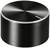A black, cylindrical volume control knob with a metallic texture and a white marking on top to indicate its position.