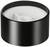 A roll of thin black adhesive tape wound on a white spool.