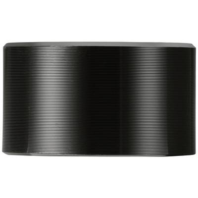 Roll of black, glossy material with fine horizontal lines.