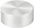 Round metal button with a fine surface texture, similar to a volume control knob.