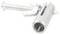 Metal screw with wing nut and threaded insert, suitable for connections in furniture or constructions, on a white background.