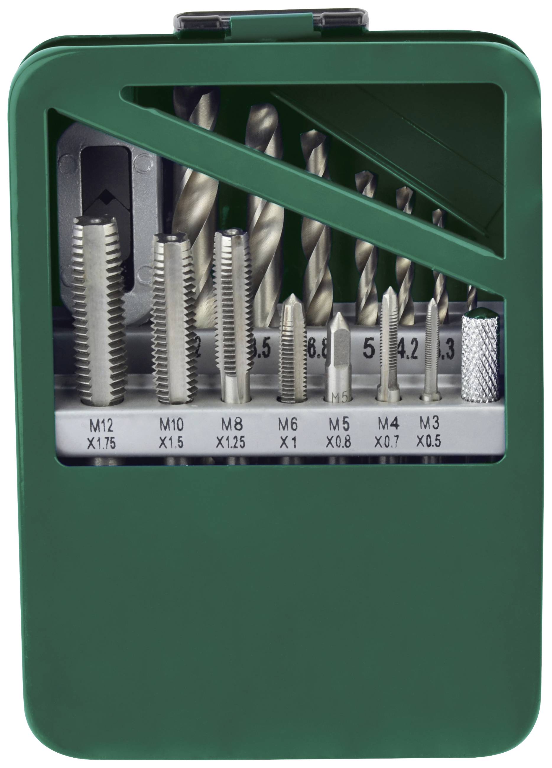 Brueder Mannesmann M53215 Threaded insert 15-piece M3, M4, M5, M6, M8, M10, M12