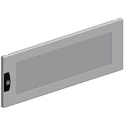Silver rectangular object with a translucent surface, possibly a cover or panel with a lock on the left side.