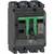 A circuit breaker by Schneider Electric with a green lever, showing 'ON' and 'OFF' positions, with numbering 1 to 5 on a black casing.
