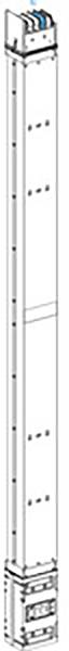 Schematic drawing of a rectangular tube with screw holes on the side and network cables at the top.