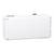 White, rectangular plastic distribution box with rounded edges and screws at the corners, against a neutral background.