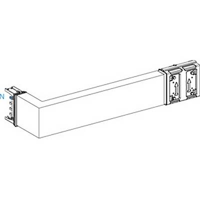 Illustration of a long, rectangular cable trunking with mounting elements at both ends.