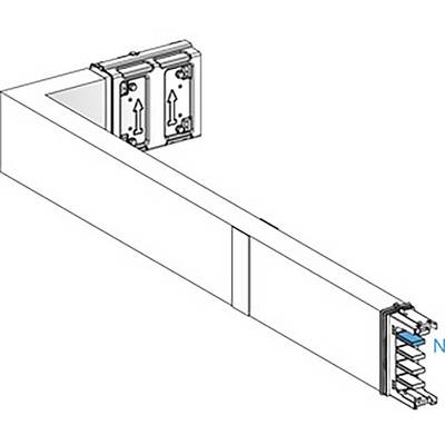 A technical diagram shows the side view of a cable route with two vertically arranged clamps and a horizontal cable channel.