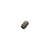Small, metallic cylindrical component with a threaded screw, possibly a connector or adaptor, on a white background.